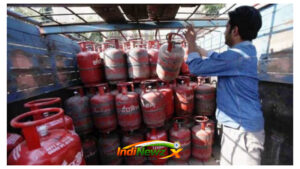 Man organizing gas cylinders in truck